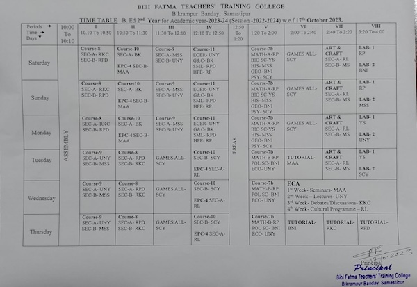 Time Table